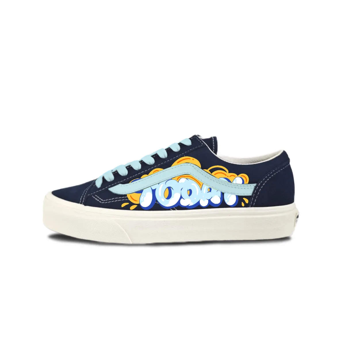 Vans Style 36 Suede Slip Resistant Abrasion Resistant Low top Skateboard Shoes Unisex Blue