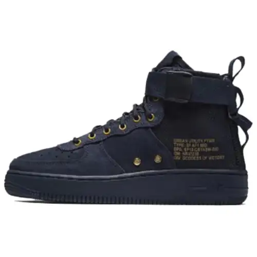 Nike SF Air Force 1 Mid Obsidian Metallic Gold