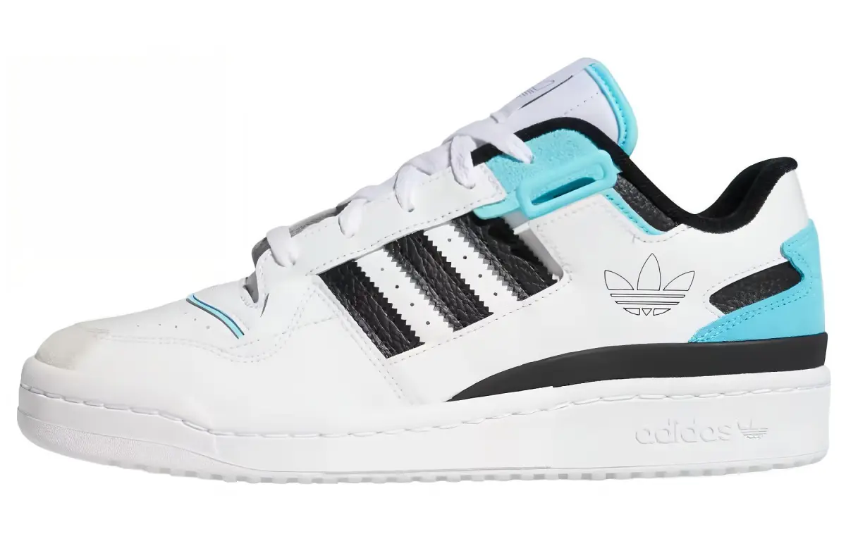 Forum Adidas Originals Exhibit Low 'White Pulse Aqua'