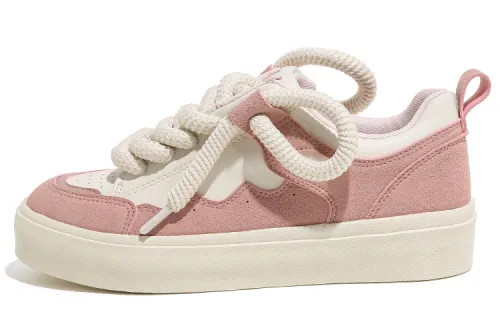 HUANQIU Low top Skateboard Shoes Women's Beige Pink