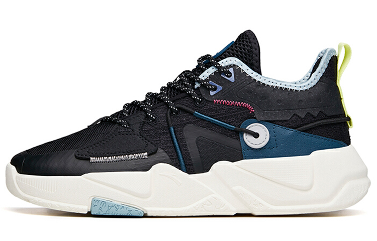 Anta Life Collection Reject Mediocrity Slip Resistant Abrasion Resistant Low top Skateboard Shoes Men's Black Blue