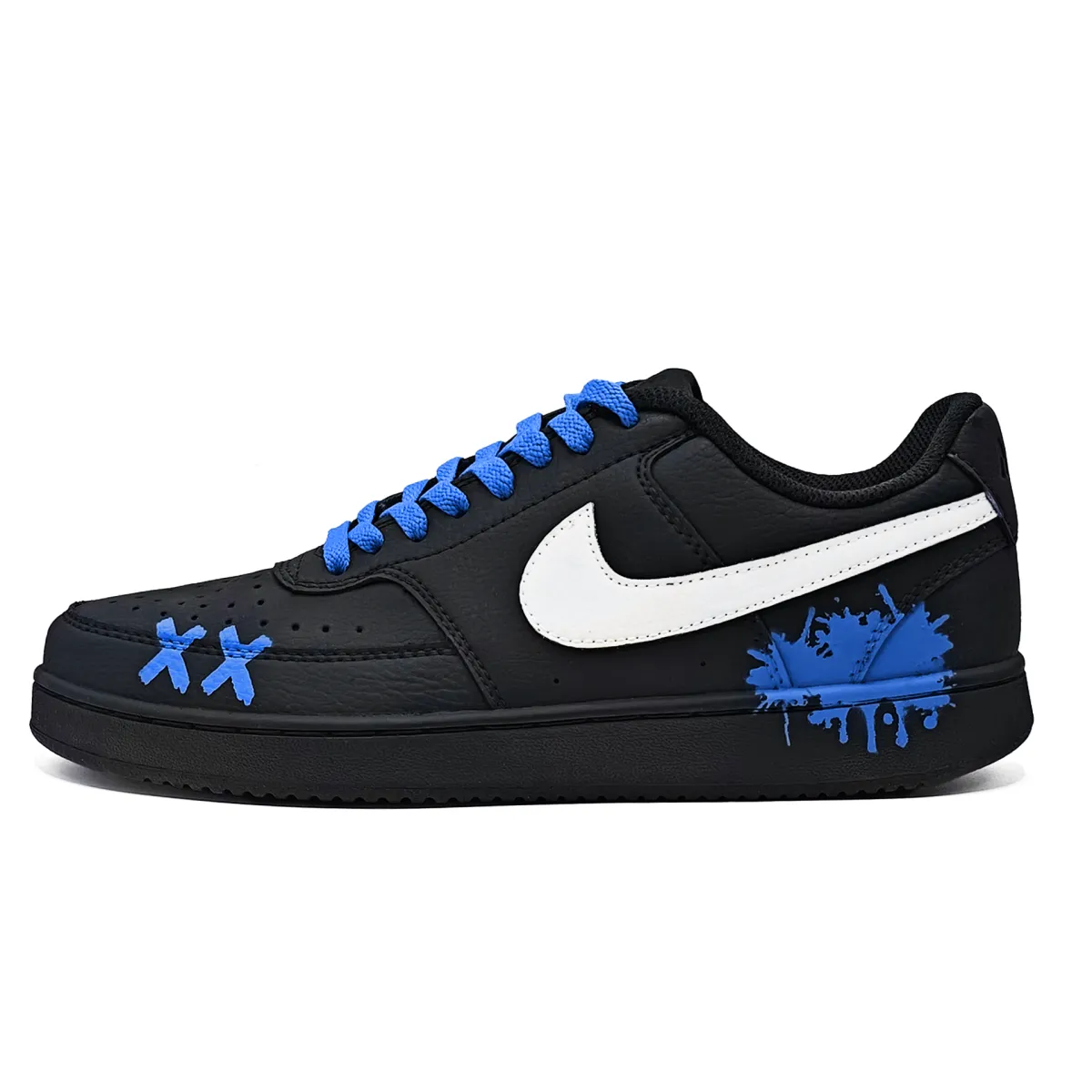 Nike Court Vision Dream Blue Leather Slip Resistant, Lightweight, And Breathable Low top Skateboard Shoes Unisex