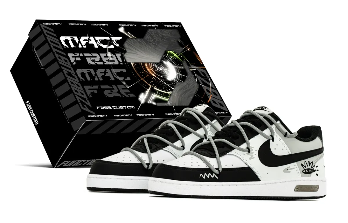 Nike Court Vision Unrestrained Graffiti, Special Box, Panda Lightweight Low top Skateboard Shoes Men's
