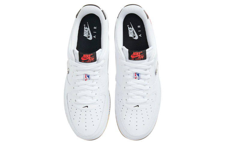 Мужские кроссовки Nike Air Force 1 (бело-красные) — Белыйкрасный — фото 4