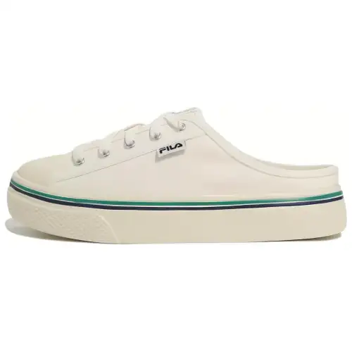 FILA Scanline Low top Skateboard Shoes Unisex Beige Green