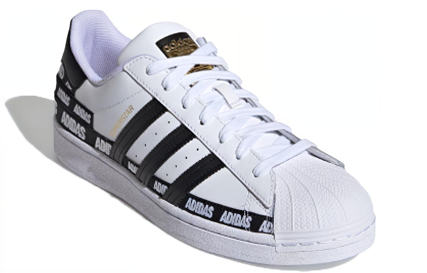 Кеды adidas originals SUPERSTAR LOGO (белыйчерный) — Белыйчёрный — фото 3