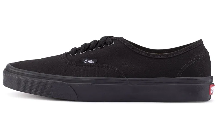 Vans Authentic Canvas Lightweight Low top Skateboard Shoes Unisex Pure Black