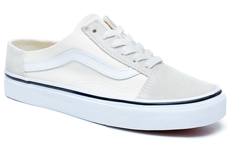 Женские слипоны Vans Old Skool (бежевые) — фото 3