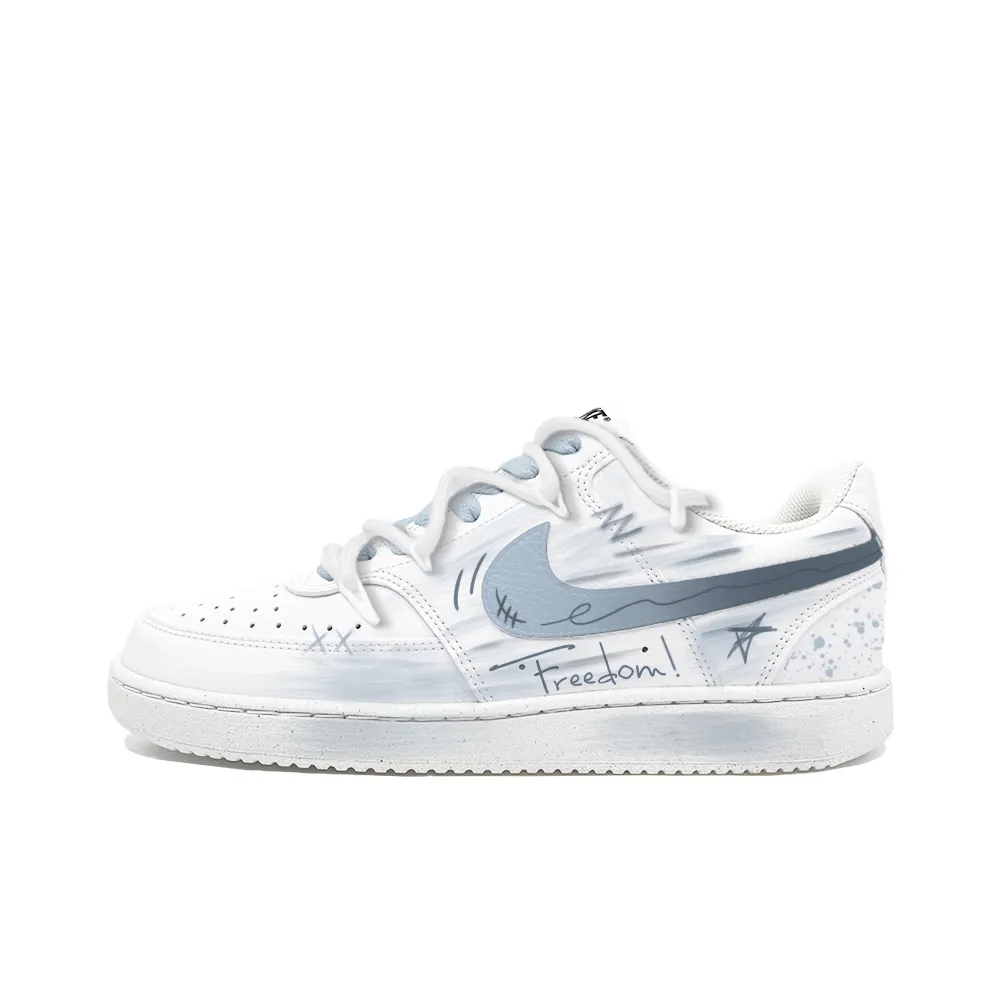Nike Court Vision 1 Low top Skateboard Shoes Men's Blue