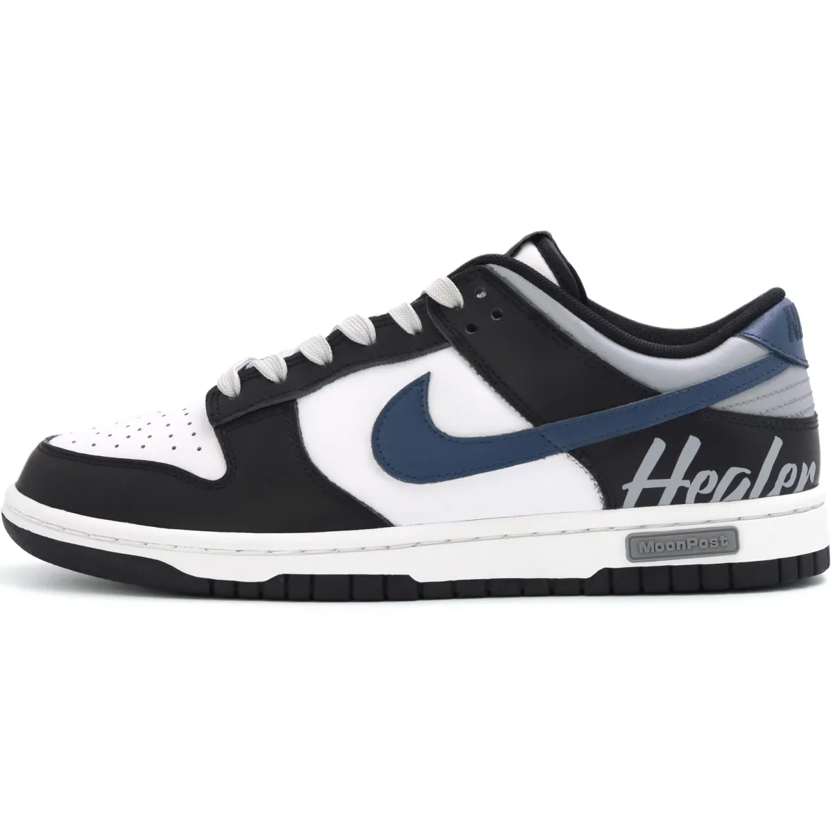 Nike Dunk Moon Mail Carrier, Healer Slip Resistant Abrasion Resistant Low top Skateboard Shoes Men's Black Gray Blue