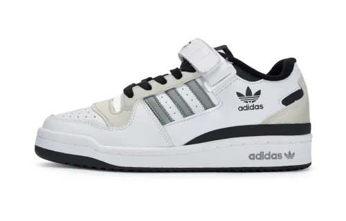 Adidas Originals FORUM Slip Resistant Abrasion Resistant Low top Skateboard Shoes Unisex Black Gray