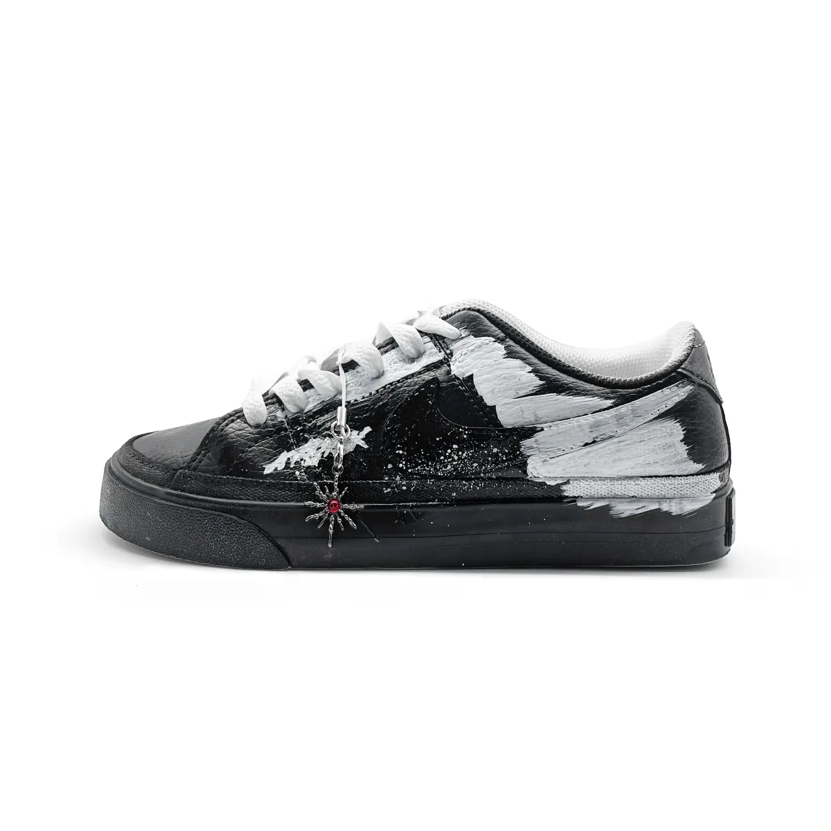 Nike Court Legacy Blank Space Cushioning Low top Skateboard Shoes Unisex Black White