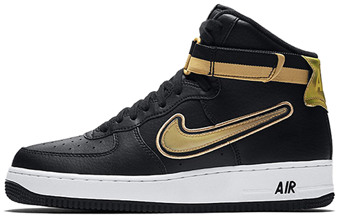 Кеды Nike Air Force 1 For the Love of the Game (черно-золотые)