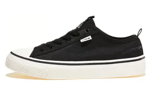 FILA Scanline EXP Comfortable Cushioning Lightweight Low top Skateboard Shoes Unisex Black White Korean Style