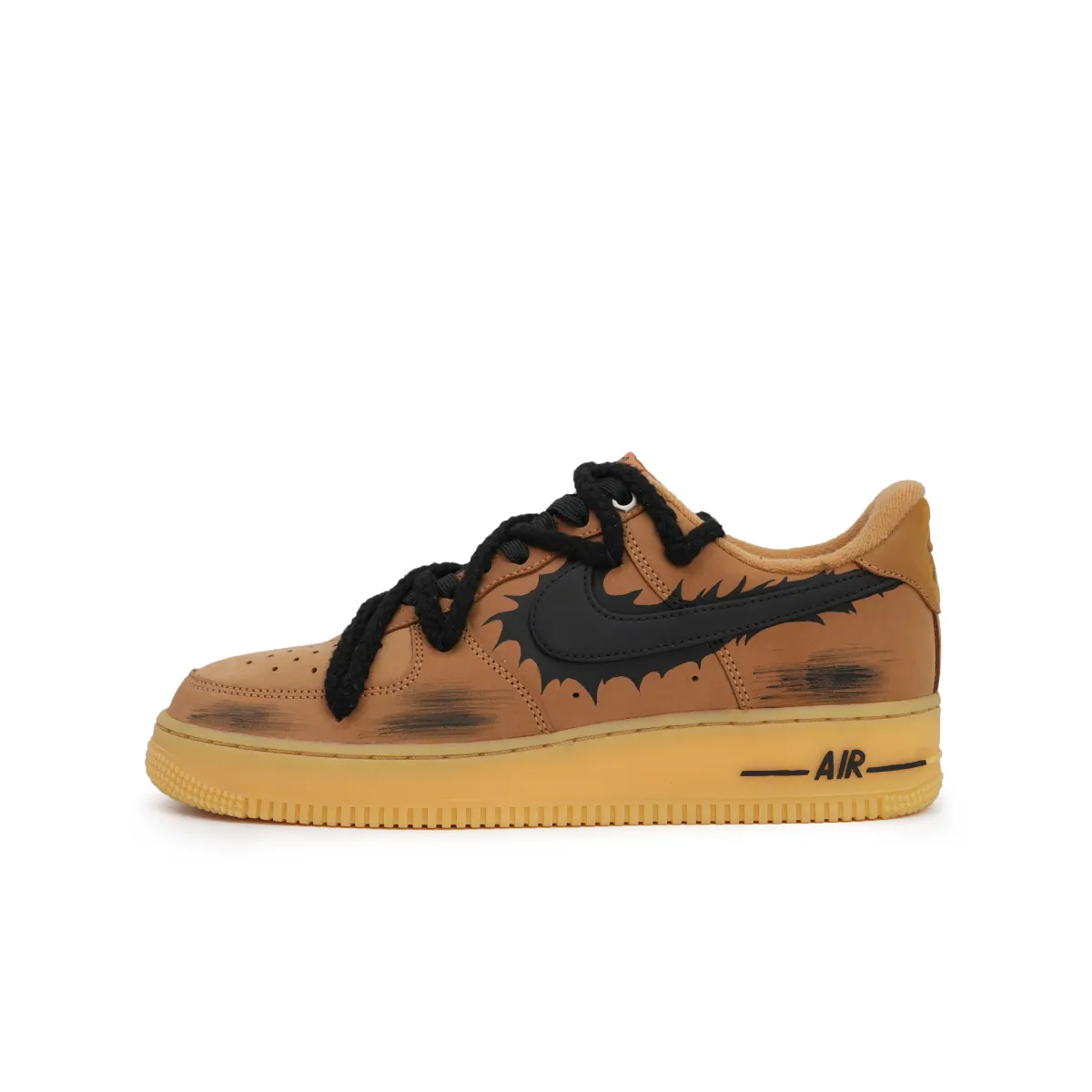 Nike Air Force 1 Cushioning, Wear Resistant Low top Skateboard Shoes Unisex Brown