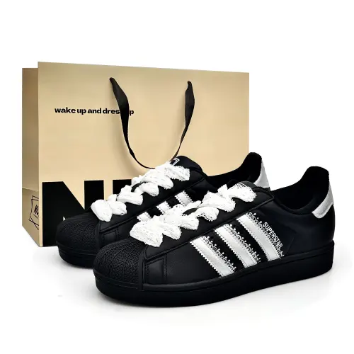 Adidas Originals Superstar 2 Floral Galaxy, Special Shopping Bag Leather Abrasion Resistant Lightweight Breathable