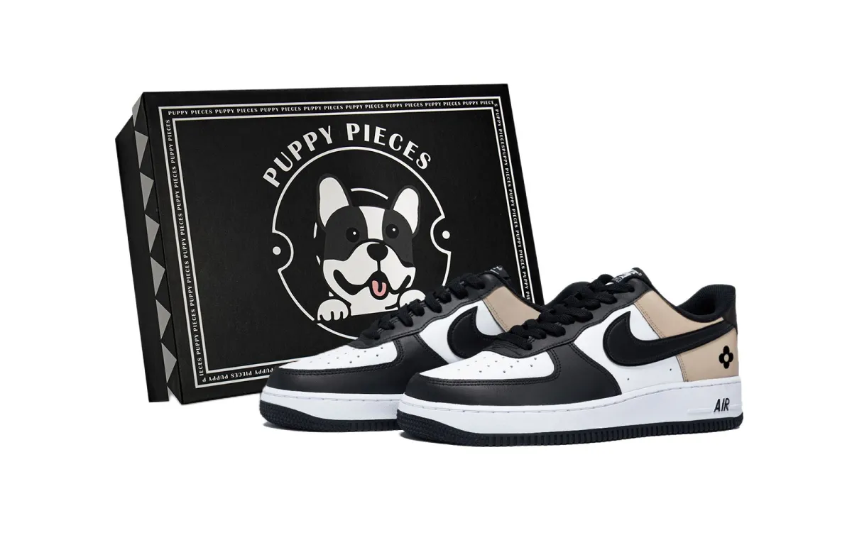 Nike Air Force 1 Iris Latte, Special Shoe Box Slip Resistant Low top Skateboard Shoes Men's White Brown