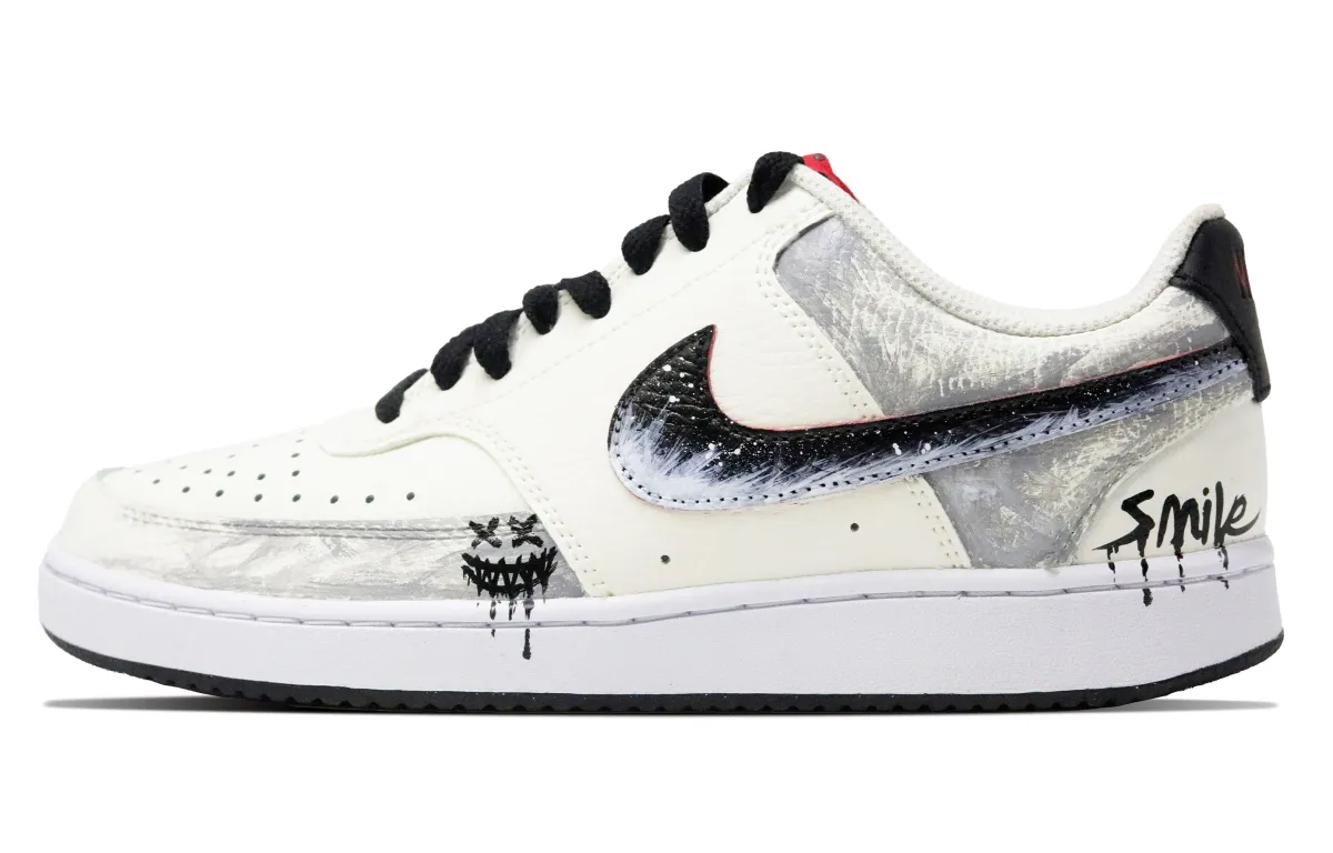 Nike Court Vision 1 Ink Void Leather Abrasion Resistant Low top Skateboard Shoes Men's Light Gray