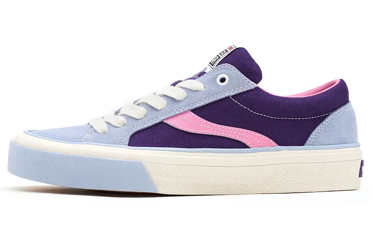 Vision Street Wear x ODDCIRKUS Astley Pro Low top Skateboard Shoes Unisex Purple, Light Purple, Pink, White, Multicolor