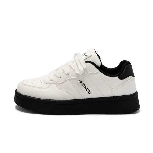 Global HUANQIU Year of the Horse Limited Edition Plush Second Cotton Thickened Autumn and Winter Comfortable Air Force One Simple Versatile Breathable Casual Fashion Classic Korean Style Hong Kong Style Black and White Low-top Sneakers Women White and Black