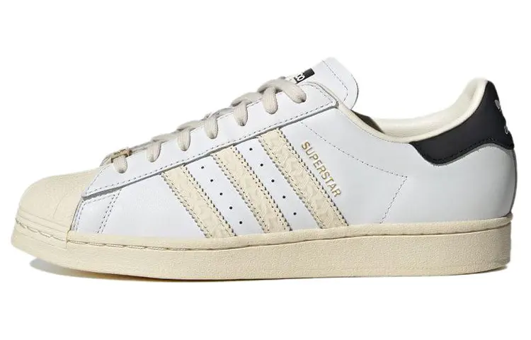 Superstar Adidas Originals 'Debossed Stripes - Wonder White Black'