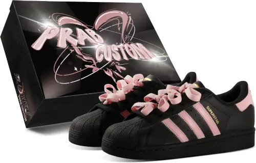 Adidas Originals SUPERSTAR Slip Resistant Abrasion Resistant Low top Skateboard Shoes Unisex Black Pink