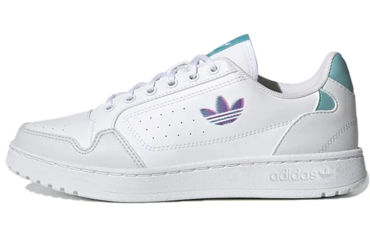 Adidas Originals NY 90 Slip Resistant Low top Skateboard Shoes Women's White Gray Blue