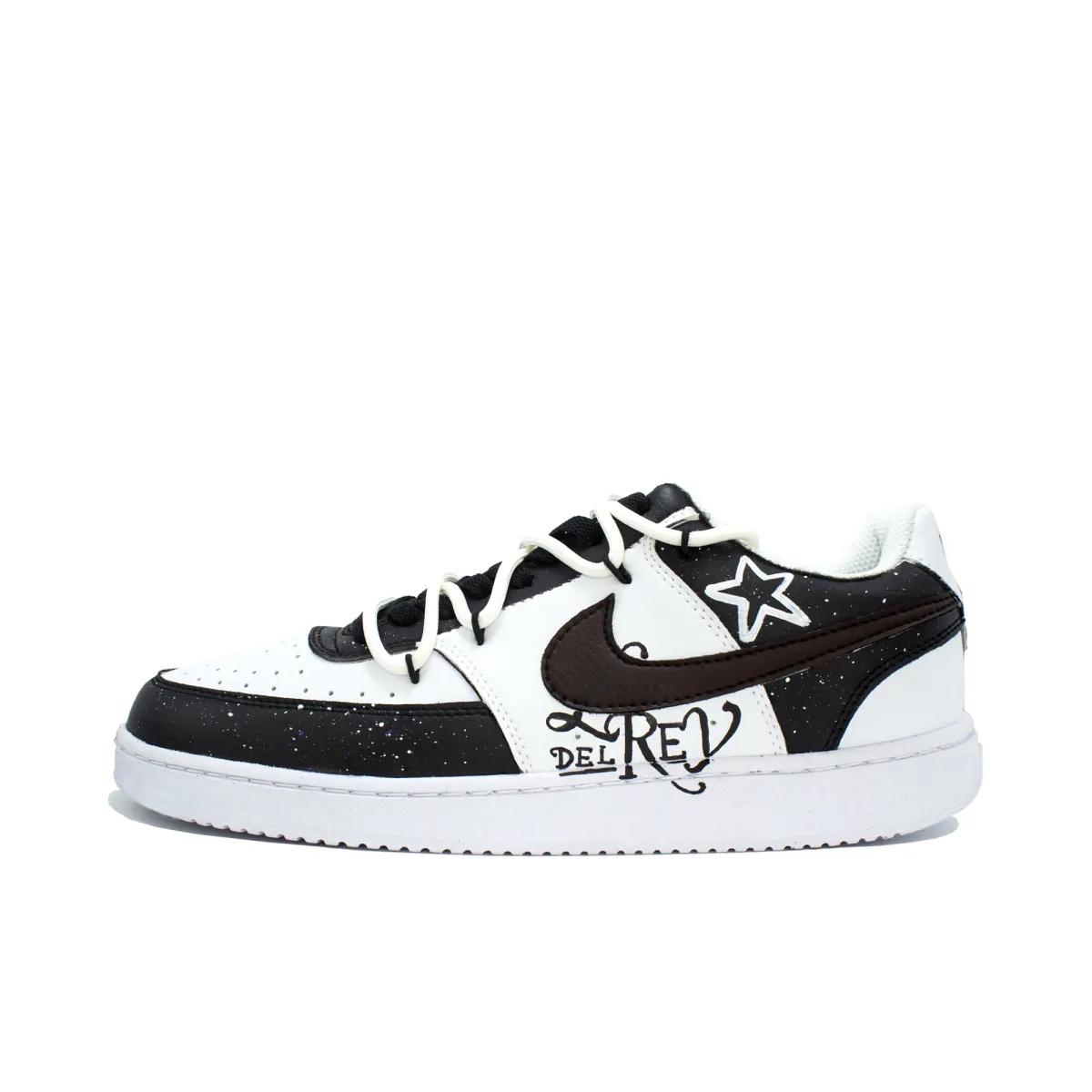 Nike Court Vision Skateboard Shoes Unisex Low Top Black/White