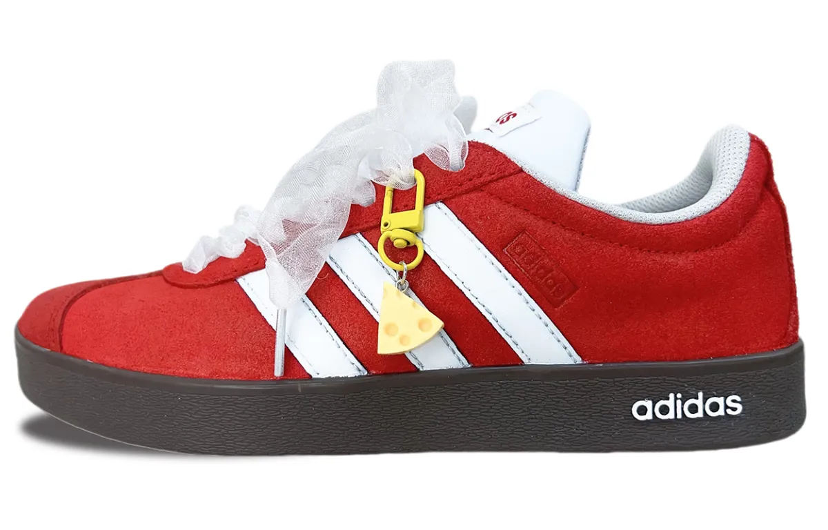 Adidas Coverage Slip Resistant Low top Skateboard Shoes Unisex Red