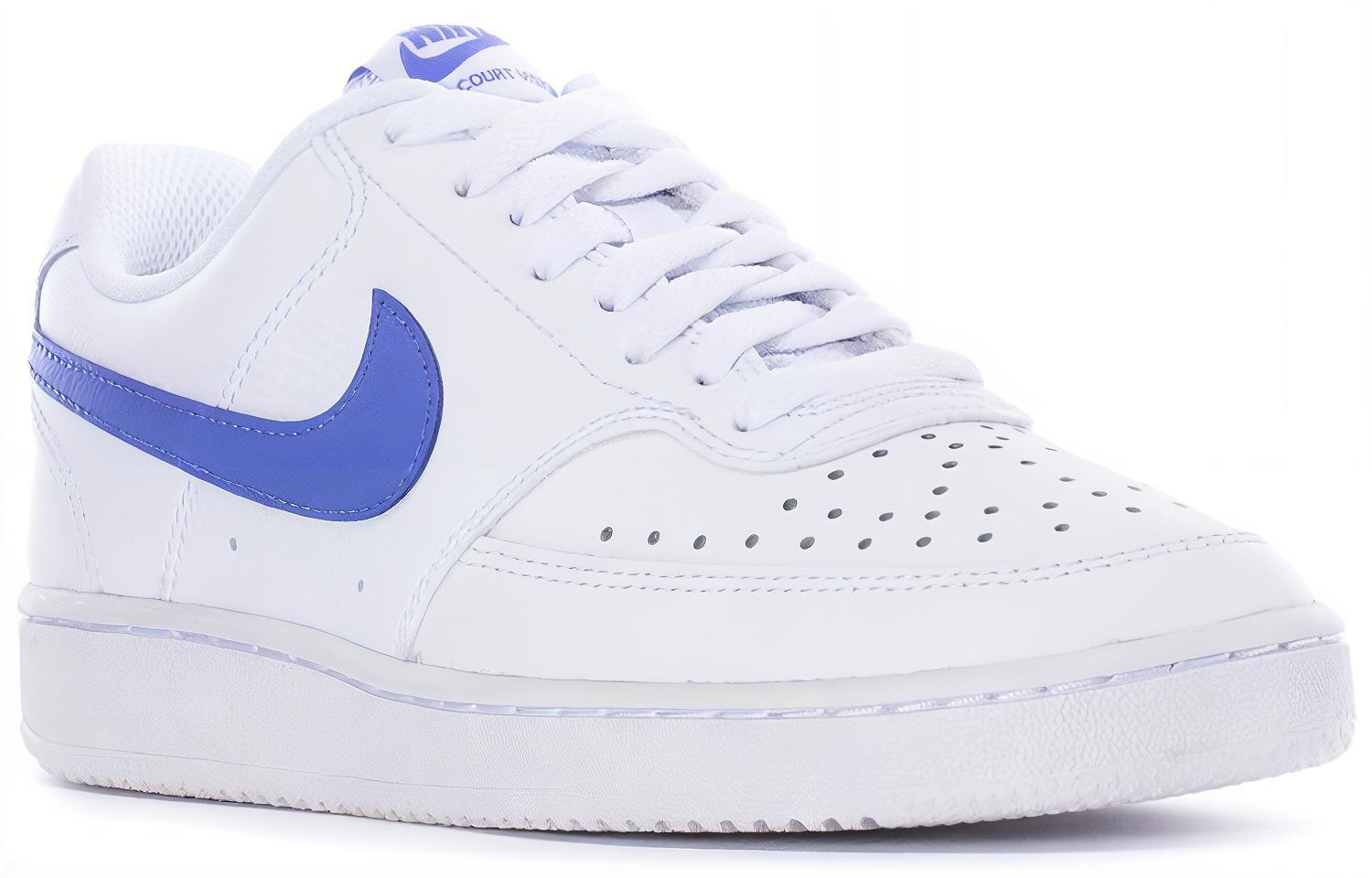 Женские кроссовки Nike Court Vision Low (бело-синие) — Белый / синий — фото 3