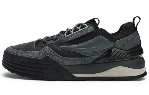 FILA PALA Fabric Low top Skateboard Shoes Men's Black Contour Gray