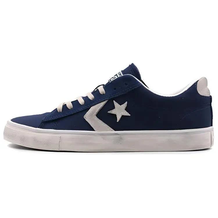 Converse Vulc Distressed Abrasion Resistant Abrasion Resistant Low top Skateboard Shoes Unisex Blue