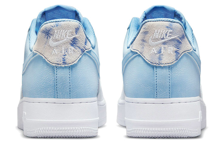 Мужские кроссовки Nike Air Force 1 Psychic Blue (бело-серо-синие) — фото 4