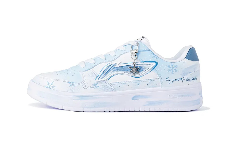 Li Ning Floating Boat Slip Resistant, Abrasion Resistant, Breathable Low top Skateboard Shoes Men's White Blue