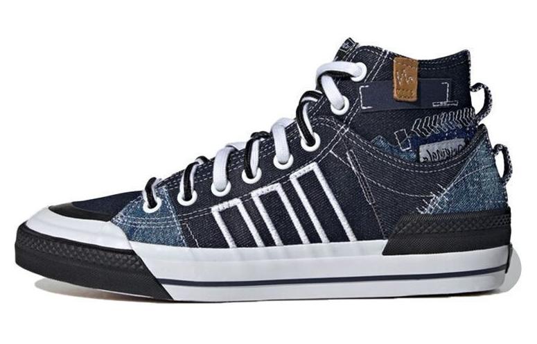 Кеды adidas Nizza Hi DL (сине-белые)