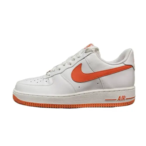 Nike Air Force 1 Slip Resistant Abrasion Resistant Low top Skateboard Shoes Men's Orange White