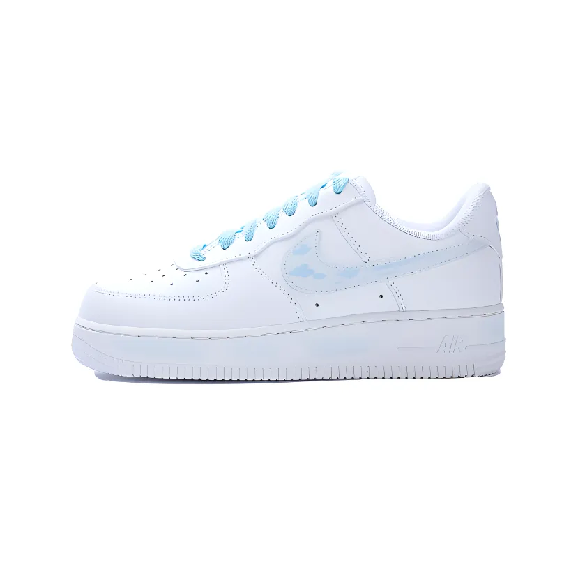 Nike Air Force 1 Blue Sky And Clouds Slip Resistant Abrasion Resistant Slip Resistant Abrasion Resistant Low top