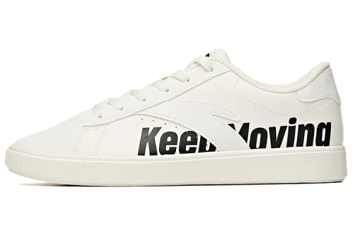 ANTA Skateboard Shoes Men's Low Top Ivory White/Black