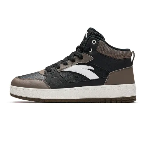 Anta High top Skateboard Shoes Men's Black/Enamel Gray/Pure White
