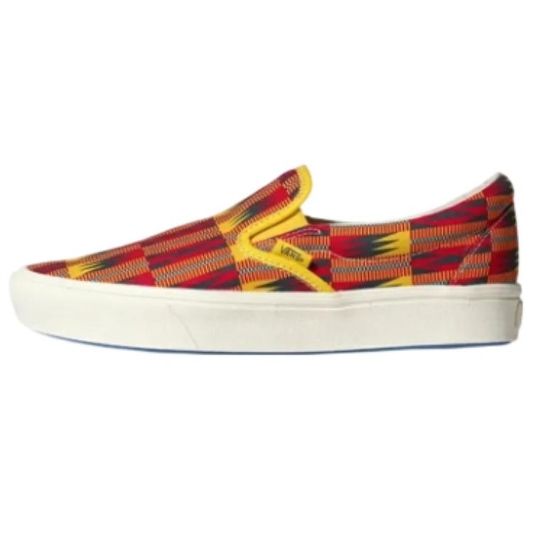 Union x Vans slip-on series Comfycush comfortable and versatile low-cut sneakers for men and women, red and yellow