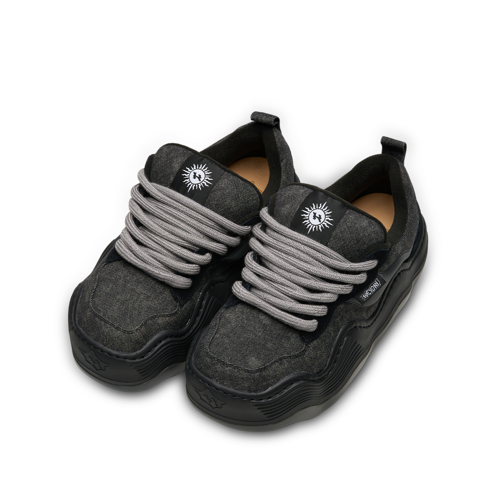 Heyday x ALLUME FEU X '2023' Slip Resistant Low top Skateboard Shoes Unisex Black