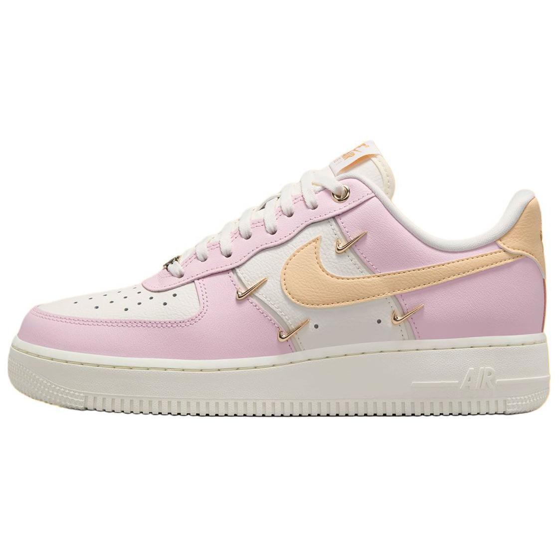 Женские кроссовки Nike Air Force 1 '07 LX (розово-белые)