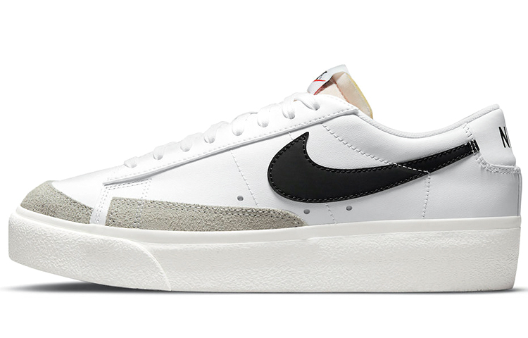 Женские кроссовки Nike Blazer Platform (бело-черно-серые)