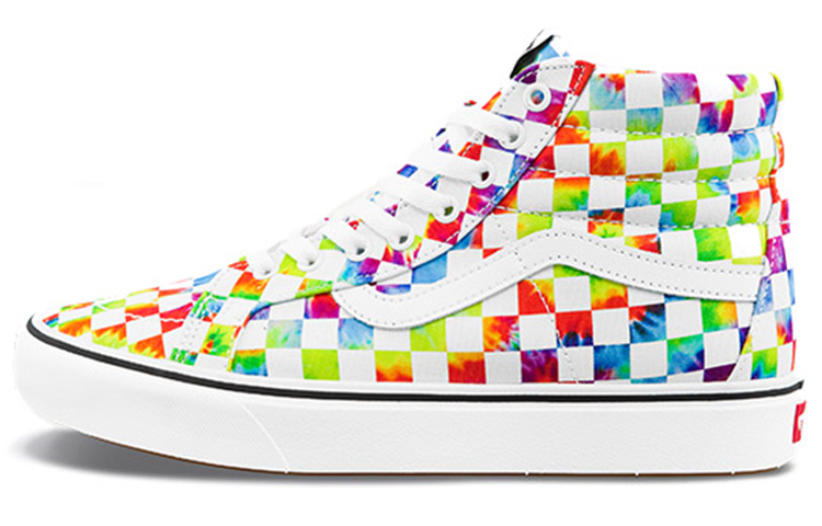 Vans ComfyCush Sk8 Hi Tie Dye Checkerboard