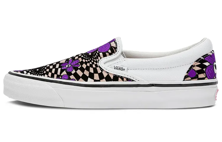 Vans x PERKS AND MINI CLASSIC SLIP on LX Abrasion Resistant Lightweight Low top Skateboard Shoes Unisex