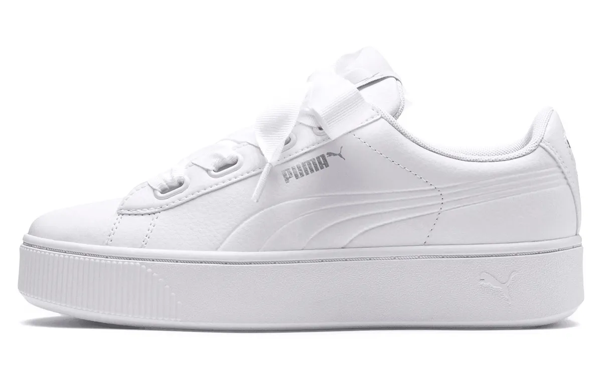 PUMA Vikky Stacked Ribbon Core White Board Shoes Women's