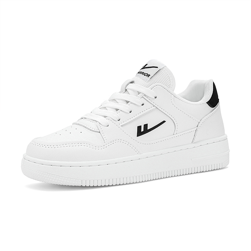 WARRIOR Air Force 1, Classic White Sneakers Platform Low top Skateboard Shoes Unisex