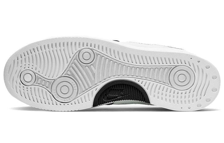 Мужские кеды Nike Squash Type PU (черно-бело-оранжевые) — фото 4