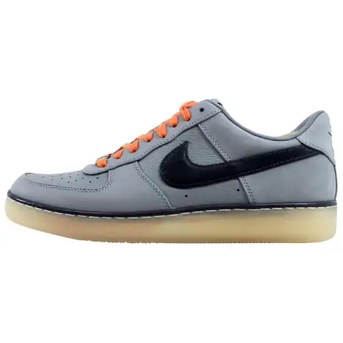 Nike AF1 Downtown Silver/Dark Grey White Atomic Orange