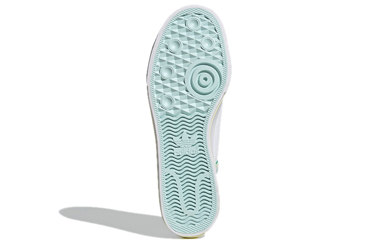 Женские кеды adidas originals NIZZA Rf (бело-желто-синие) — фото 6